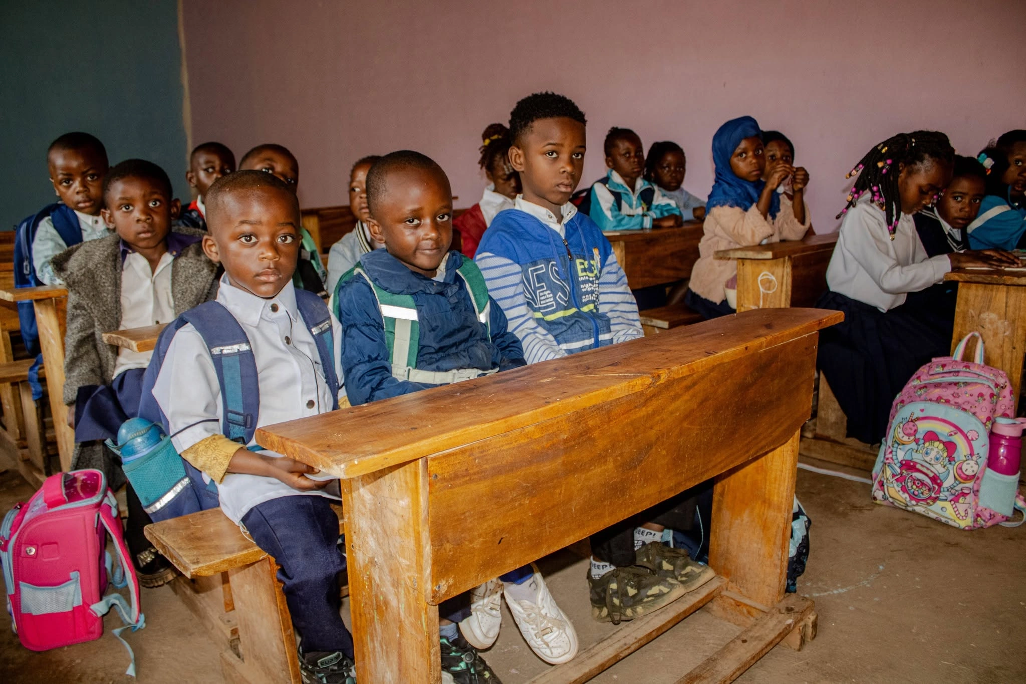 Students at Fountain of Hope Africa School in Dzaleka Refugee Camp