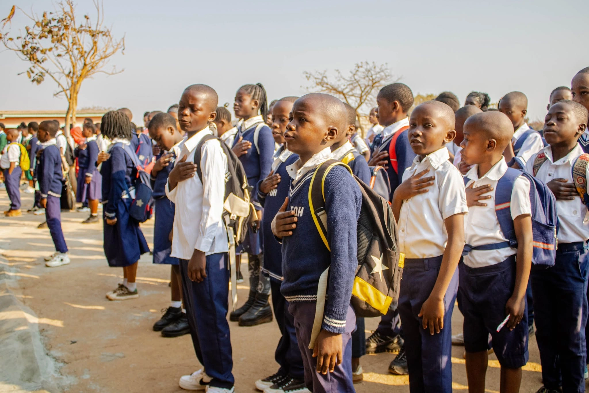 Students at Fountain of Hope Africa School in Dzaleka Refugee Camp